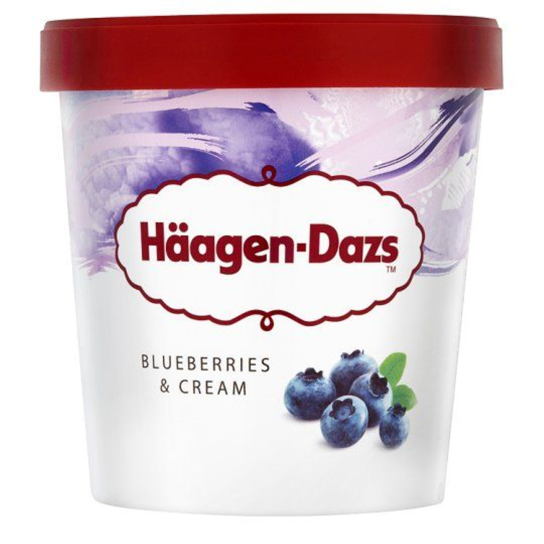 HAAGEN DASZ BLUEBERRIES & CREAM 500ML